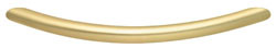 Handle, steel, satin brass, M4, center to center 160mm