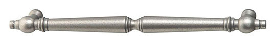 Handle, brass, pewter, center to center 305mm with 1/4-20 x 36mm screws