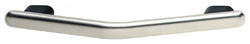 Handle, zinc, nickel / black, M4, center to center 128mm