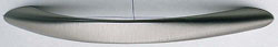 Handle, zinc, stainless steel finish, M4, center to center 128mm