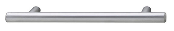 Bar Pull, steel, chrome matt, 8-32, center to center 102mm (4")