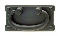 Drop Handle, zinc, black epoxy, 8-32, center to center 76mm