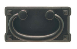 Drop Handle, zinc, black oxide, 8-32, center to center 76mm