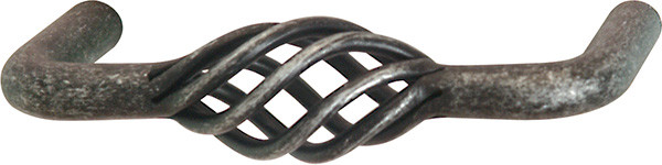 Wire Pull, steel, black antique, 8-32, center to center 76mm