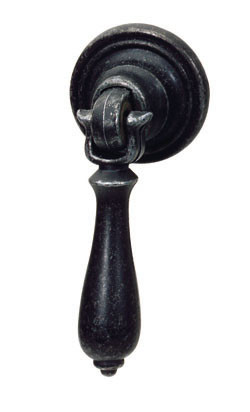 Drop Handle, zinc, black antique, M4, 19 x 55mm