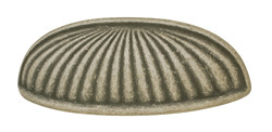 Handle, zinc, pewter, M4, center to center 64mm