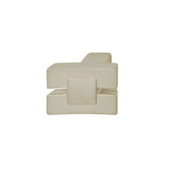 Knob, zinc, stainless steel, M4, 24 x 19mm
