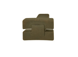 Knob, zinc, oil-rubbed bronze, M4, 24 x 19mm