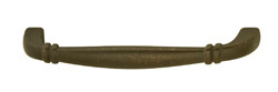 Handle, zinc, oil-rubbed bronze, M4, center to center 128mm