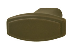 Knob, zinc, oil-rubbed bronze, M4, 45 x 24mm
