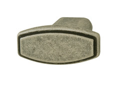 Knob, zinc, pewter, M4, 45 x 24mm