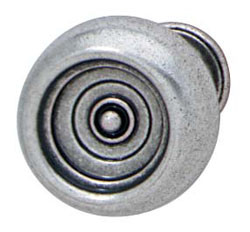 Knob, zinc, antique pewter, M4, diameter 35 x 22mm