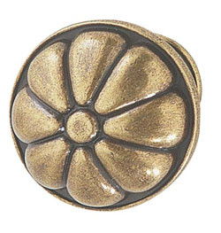 Knob, zinc, antique bronze, M4, 36 x 25mm