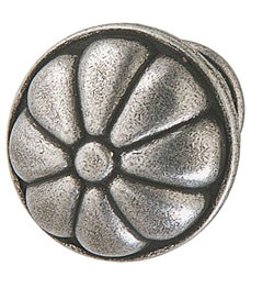 Knob, zinc, antique pewter, M4, 36 x 25mm