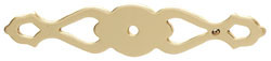 Backplate, brass, polished and lacquered, 110mm