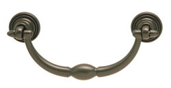 Handle, zinc, dark oil-rubbed bronze, M4, center to center 96mm