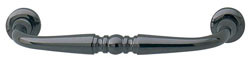 Handle, brass, black nickel, M4, center to center 96mm