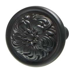 Knob, zinc, dark oil-rubbed bronze, M4, 36 x 20mm