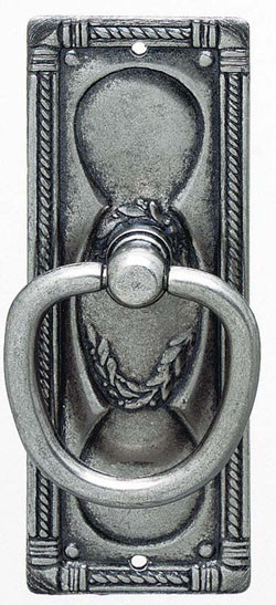 Handle, brass, pewter, M4, 35 x 96mm