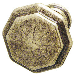 Knob, brass, antique english, M4, 31 x 24mm