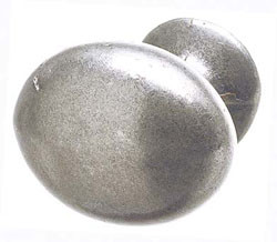 Knob, brass, pewter, M4, 38 x 29mm