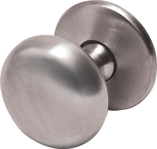 Knob, Mulberry, brushed nickel, M4, 32mm