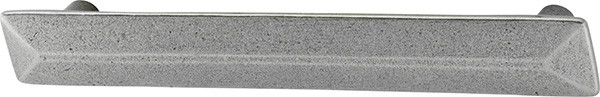Handle, Prairie, iron, pewter, M6 thread, center to center 8"