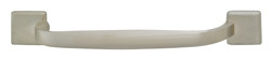 Handle, zinc, brushed nickel, M4, center to center 12"