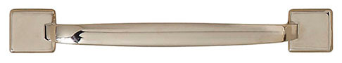 Handle, zinc, polished nickel, M4, center to center 3"