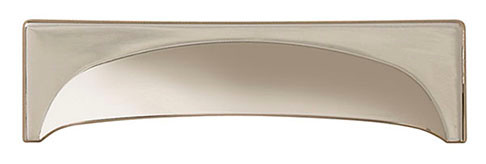 Cup Handle, zinc, polished nickel, M4, center to center 96mm
