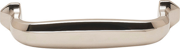 Handle, Paragon, zinc, polished nickel, M4, center to center 3"