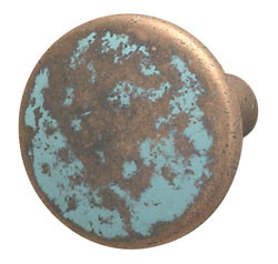 Knob, zinc, rustic copper, M4, 37 x 26mm