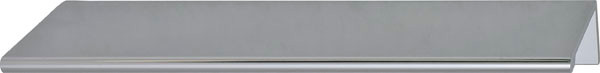Handle, aluminum, chrome polished, center to center 4"