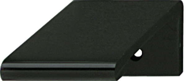 Handle, aluminum, black polished, center to center 50mm