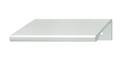 Handle, aluminum, matt silver anodized, center to center 50mm