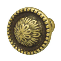 Knob, brass, rustic, M4, 32mm