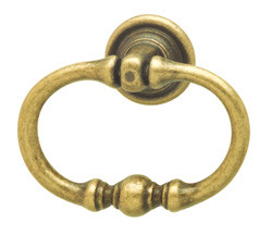 Ring Handle, brass, antique, M4, 55mm