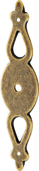 Backplate, brass, antique, 99 x 24mm