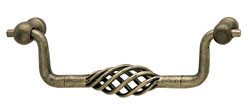 Wire Pull, steel, burnished brass, 8-32, center to center 128mm