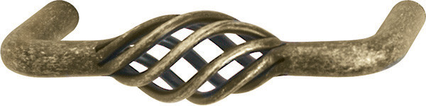 Wire Pull, steel, burnished brass, 8-32, center to center 76mm