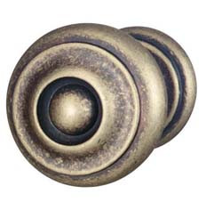 Knob, zinc, antique brass, M4, diameter 25mm