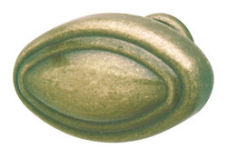 Knob, zinc, antique brass, M4, 35 x 21mm