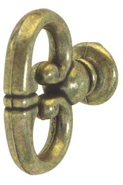 Key Handle, zinc, antique bronze, 8-32, 31 x 13mm
