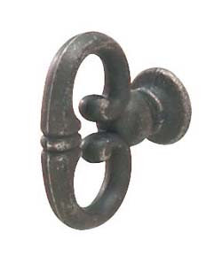Key Handle, zinc, black antique, 8-32, 31 x 13mm