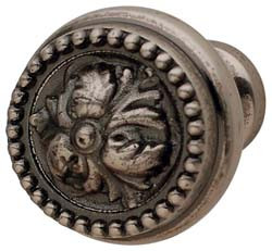 Knob, Artisan, zinc, pewter, M4, 48 x 37mm
