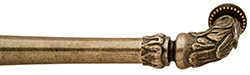Handle, Artisan, zinc, antique brass, M6, center to center 18"