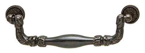 Handle, Artisan, zinc, florentine bronze, M4, center to center 96MM