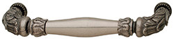 Handle, Artisan, zinc, pewter, M4, center to center 3"