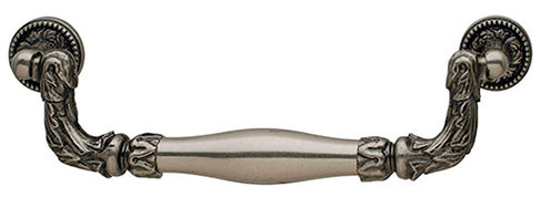 Handle, Artisan, zinc, pewter, M4, center to center 96mm