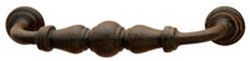 Handle, Bordeaux, iron, rust, M4, center to center 128mm